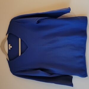 Talbots Women's V-Neck Sweater in Vibrant Blue - Size S